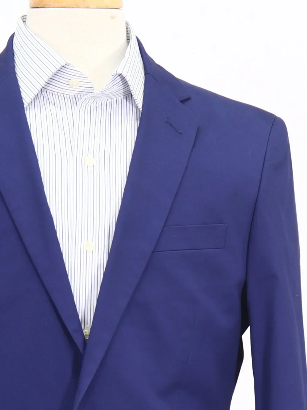 J. Crew 40R Blue Blazer Sport Coat Jacket 2-Button Solid W844
